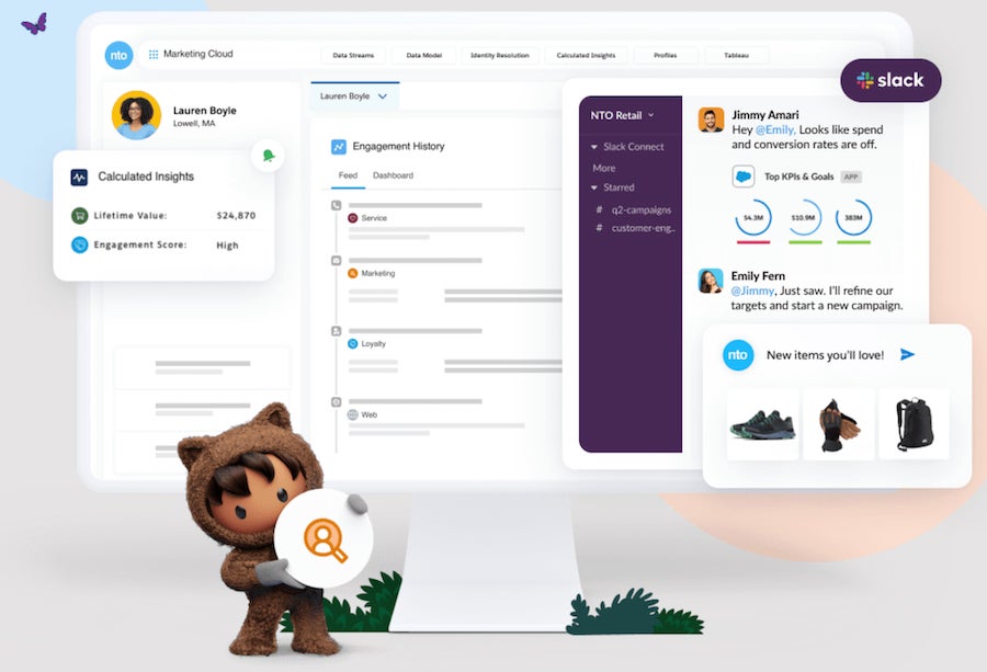 Salesforce Marketing Cloud AI-powered recommendations.